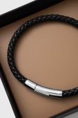 Шкіряний браслет BOSS чоловічий колір чорний (3175006)