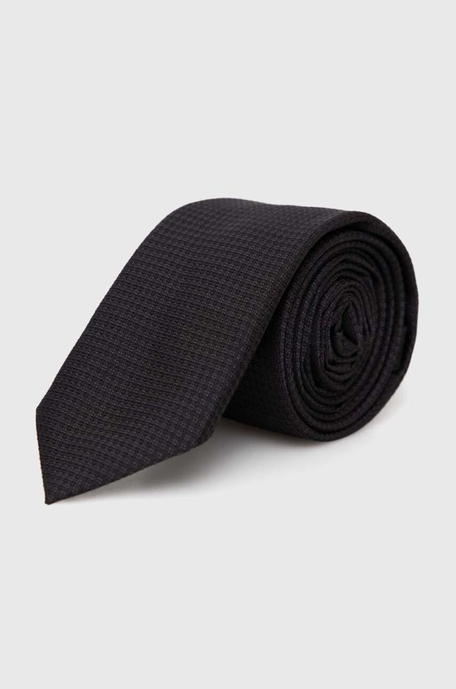 Шовковий галстук HUGO колір чорний (3195669)