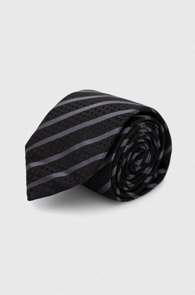 Шовковий галстук HUGO колір чорний (3204437)
