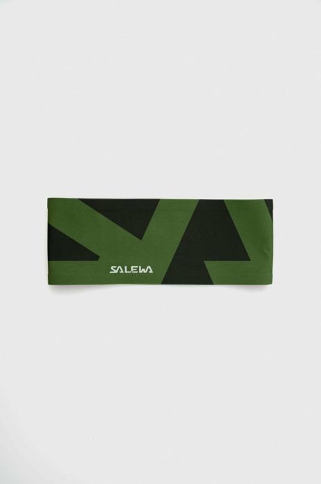 Пов'язка на голову Salewa Pedroc Dry колір зелений Пов'язка на голову Salewa Pedroc Dry колір зелений