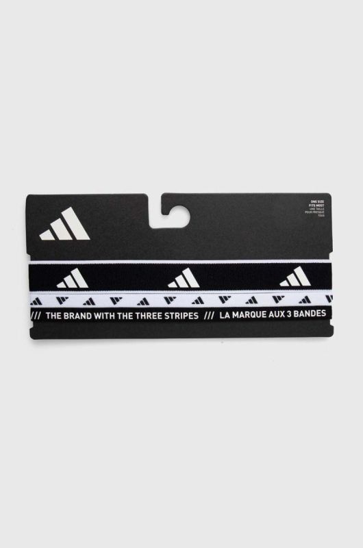 Пов'язки на голову adidas Performance 3-pack колір чорний