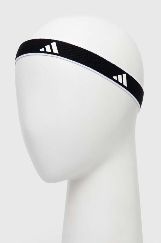 Пов'язки на голову adidas Performance 3-pack колір чорний фото 2
