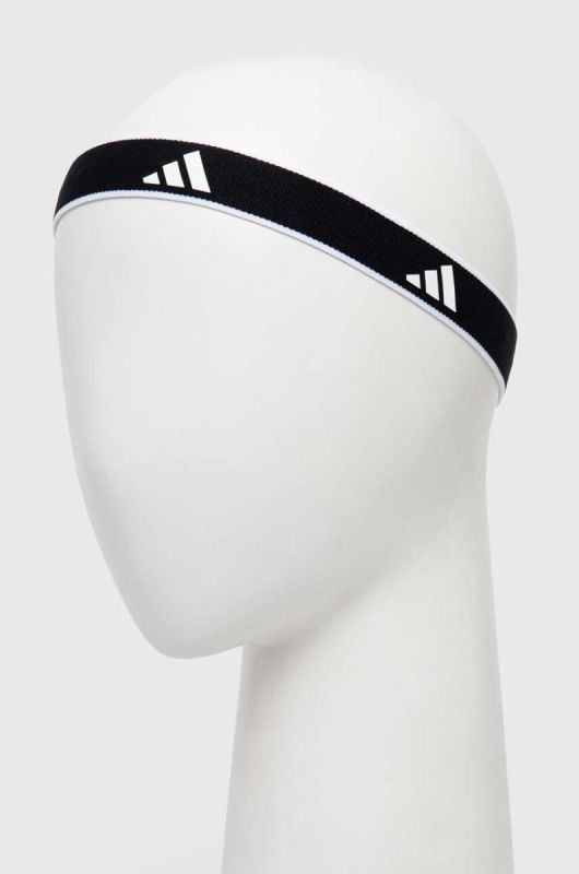 Пов'язки на голову adidas Performance 3-pack колір чорний фото 2