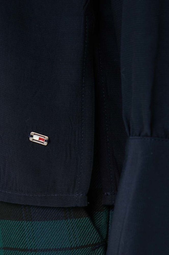 Блузка Tommy Hilfiger жіноча колір синій однотонна (2862135) фото 5