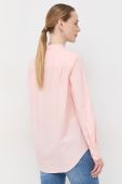 Бавовняна сорочка BOSS жіноча колір рожевий regular