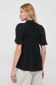 Блузка Lauren Ralph Lauren жіноча колір чорний однотонна