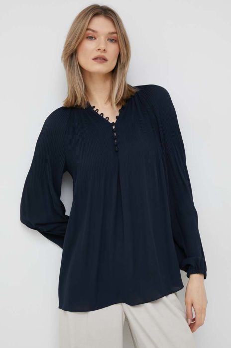 Блузка Lauren Ralph Lauren жіноча колір синій однотонна (2901926)