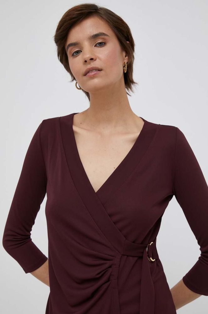 Блузка Lauren Ralph Lauren жіноча колір фіолетовий однотонна (3308756)
