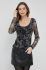 Боді Dkny жіноча колір чорний візерунок