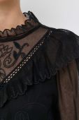 Блузка Twinset жіноча колір чорний з аплікацією (3387745)