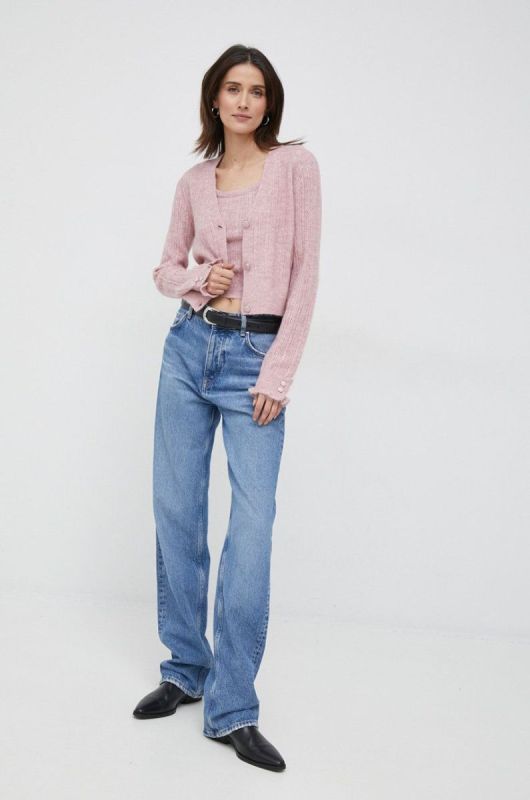Топ з домішкою вовни Pepe Jeans Tiana жіноча колір рожевий фото 2
