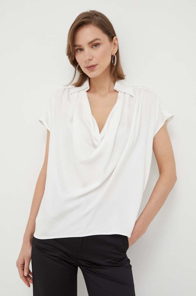 Блузка Trussardi жіноча колір білий однотонна