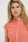 Сорочка з домішкою льону Mustang колір рожевий