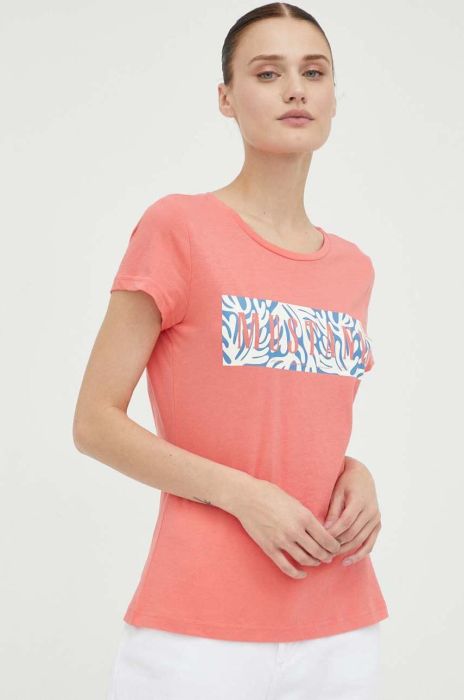 Бавовняна футболка Mustang колір рожевий (3317135)