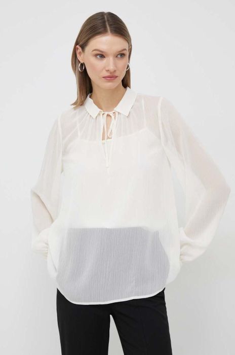 Блузка Joop! жіноча колір бежевий однотонна