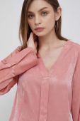 Блузка Dkny жіноча колір рожевий однотонна (3130795)