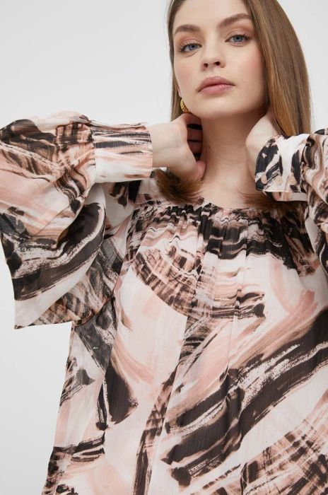 Блузка Dkny жіноча візерунок колір барвистий (3127368)