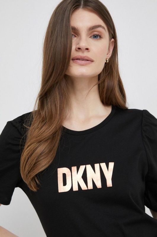 Футболка DKNY колір чорний фото 4