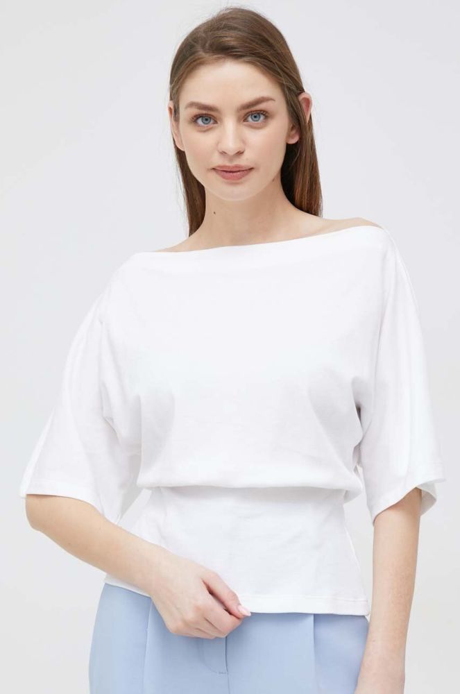 Бавовняна футболка Sisley колір білий (2995192)