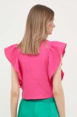Бавовняна футболка United Colors of Benetton колір рожевий (3297435)