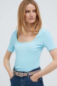 Футболка United Colors of Benetton жіночий колір блакитний