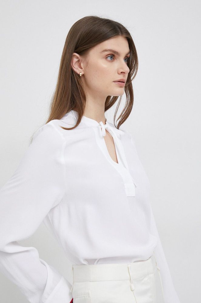 Блузка Tommy Hilfiger жіноча колір білий однотонна (3115204)