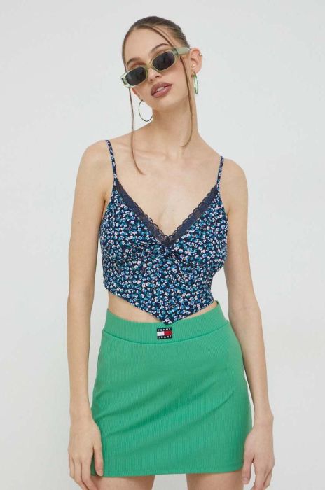 Топ Tommy Jeans колір блакитний