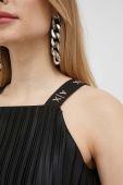 Блузка Armani Exchange жіноча колір чорний з принтом