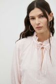 Блузка Samsoe Samsoe жіноча колір рожевий однотонна (3012869)