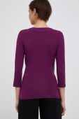 Блузка Lauren Ralph Lauren жіноча колір фіолетовий однотонна (3308780)