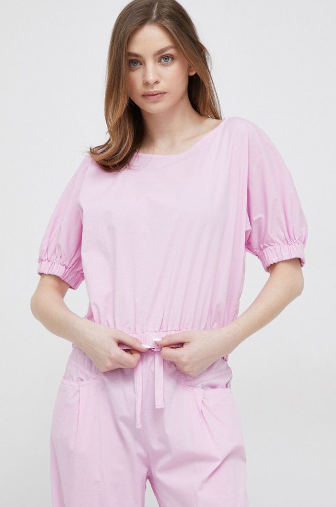 Блузка Deha жіноча колір рожевий однотонна (3130832)