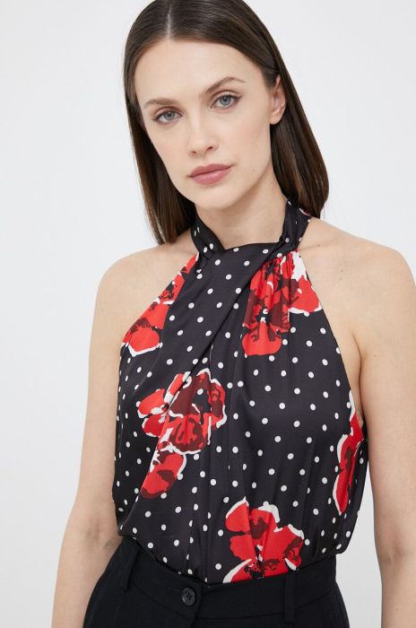 Блузка Artigli жіноча колір чорний візерунок (3152628)