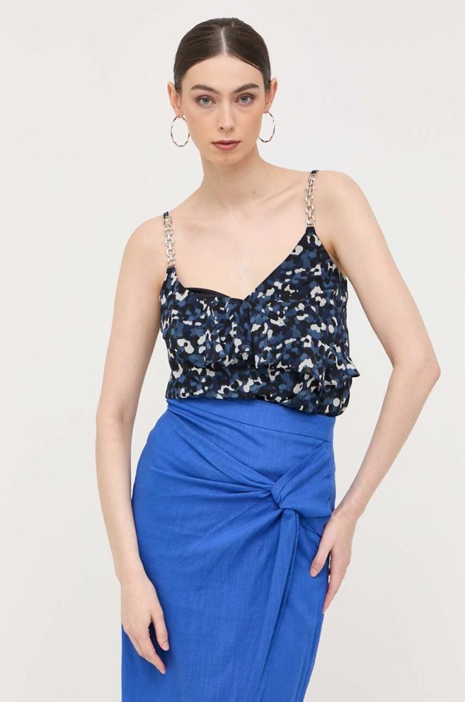 Блузка Morgan жіноча візерунок колір блакитний (3297453)