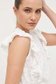 Блузка Morgan жіноча колір білий однотонна (3330905)