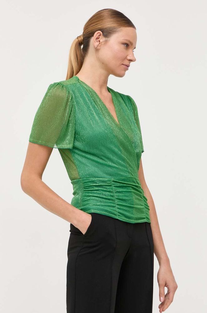 Блузка Morgan жіноча колір зелений візерунок (3360911)