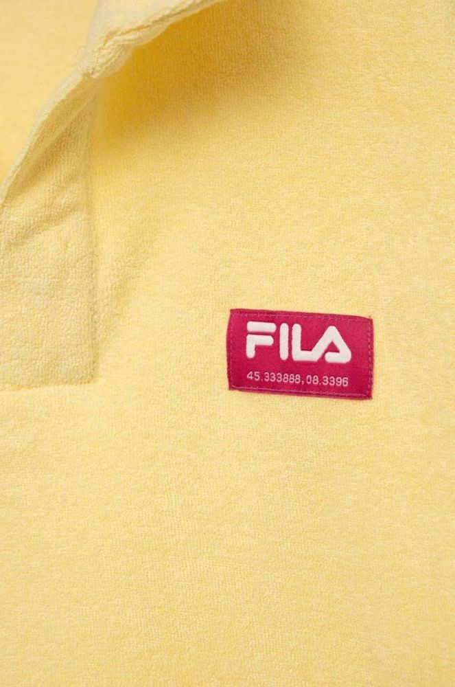 Дитяче бавовняне поло Fila колір жовтий фото 3