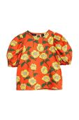 Дитяча бавовняна блузка Mini Rodini колір помаранчевий візерунок