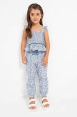 Дитяча бавовняна блузка Mayoral колір синій візерунок (2938902)