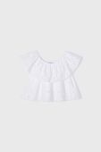 Дитяча бавовняна блузка Mayoral колір білий однотонна (2964109) Дитяча бавовняна блузка Mayoral колір білий однотонна (2964109)