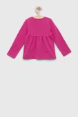 Дитяча блузка United Colors of Benetton колір фіолетовий однотонна Дитяча блузка United Colors of Benetton колір фіолетовий однотонна