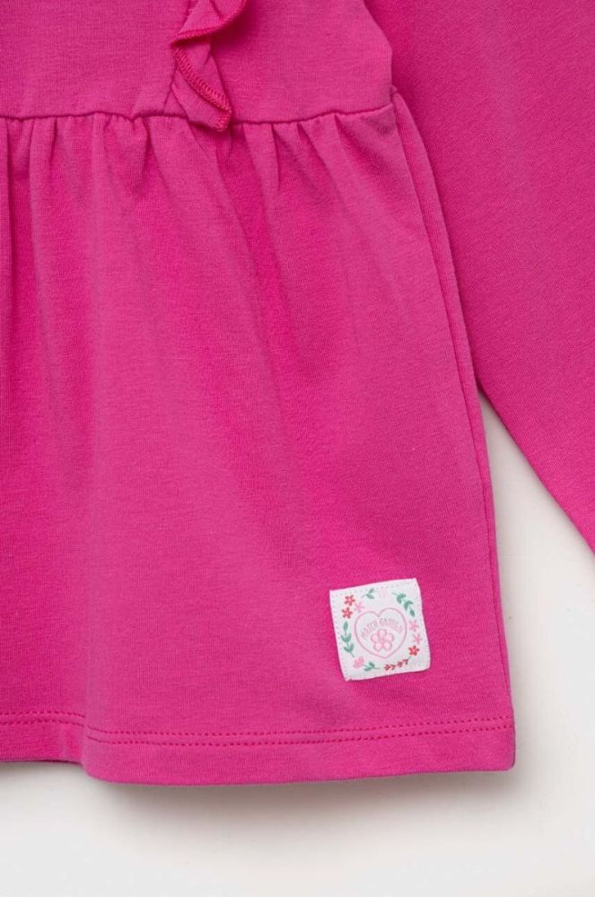 Дитяча блузка United Colors of Benetton колір фіолетовий однотонна фото 3