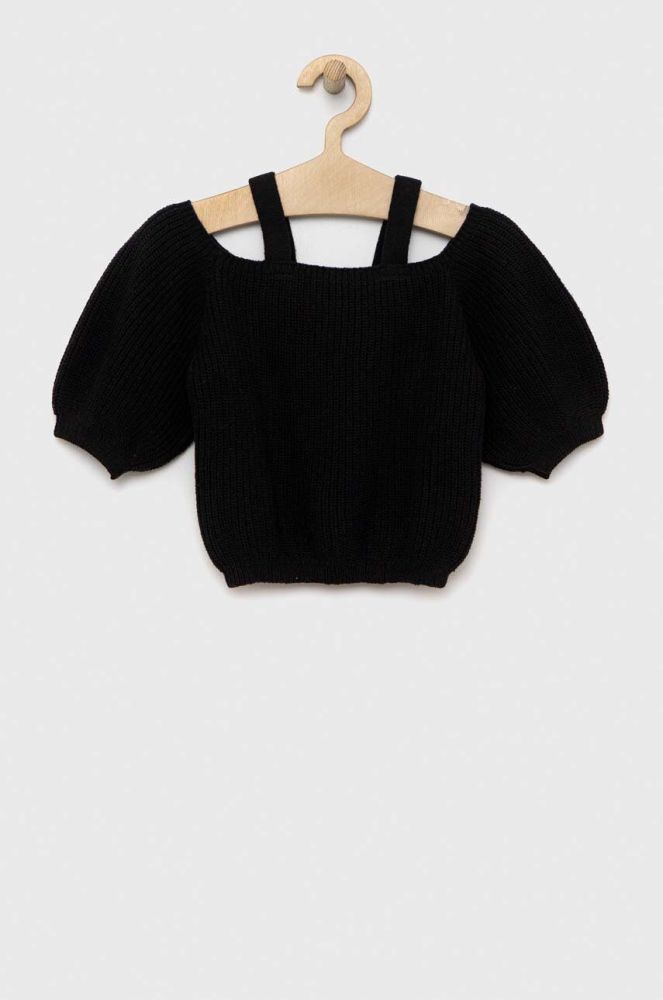 Дитячий светр Sisley колір чорний