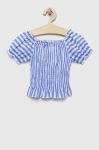 Дитяча бавовняна блузка Birba&Trybeyond візерунок колір блакитний (3237887)