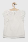 Дитяча бавовняна блузка Birba&Trybeyond колір білий однотонна