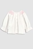 Дитяча бавовняна блузка Coccodrillo колір білий з аплікацією (3139429)