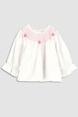 Дитяча бавовняна блузка Coccodrillo колір білий з аплікацією (3152650)