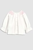 Дитяча бавовняна блузка Coccodrillo колір білий з аплікацією (3152650)