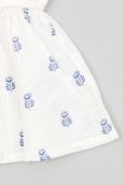 Бавовняна блузка для немовлят zippy колір білий візерунок