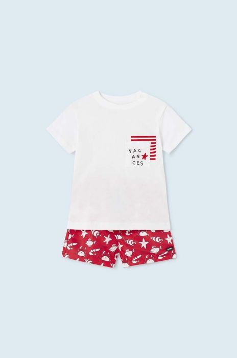 Дитячий купальний набір Mayoral колір червоний