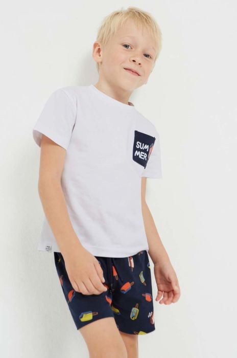 Дитяча піжама Mayoral колір синій з принтом